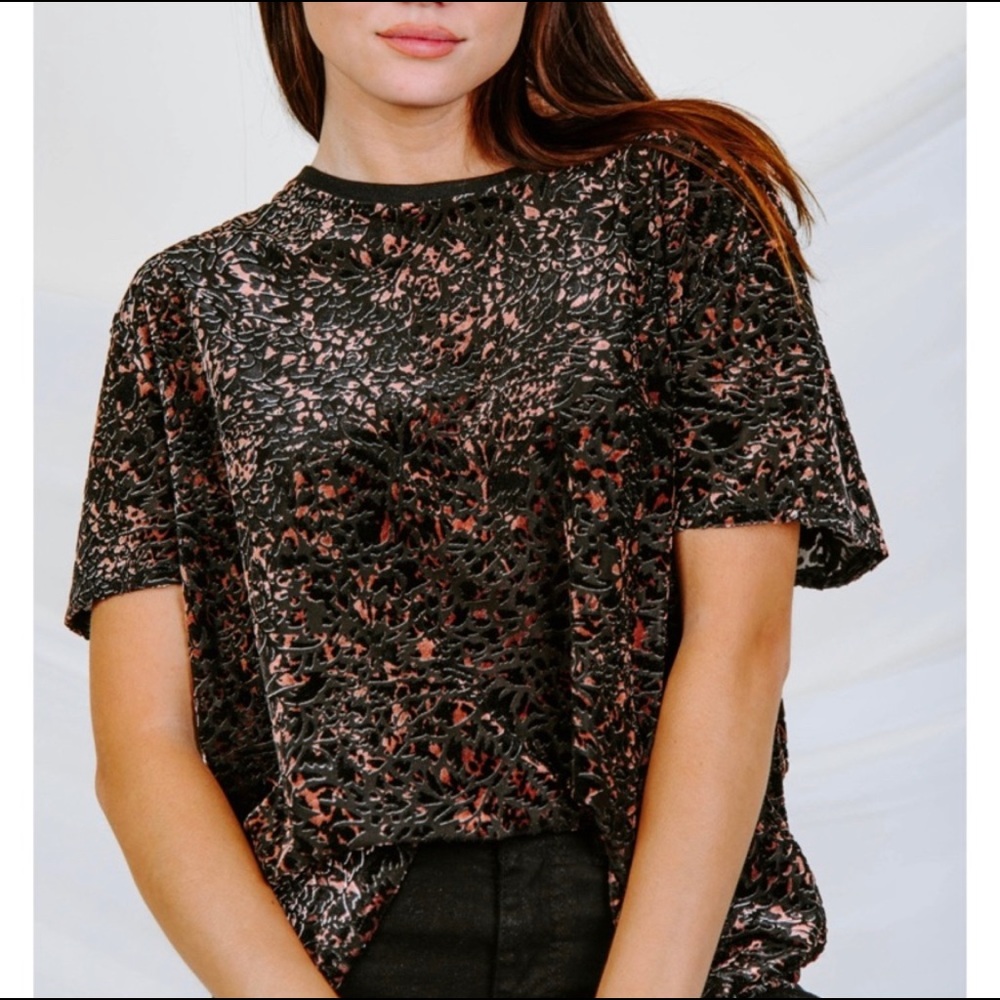 Free people Teddy Burnout T -Shirt